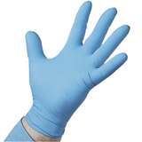 ESD-Safe Qualatrile™ Industrial Grade 8mil Blue Powder-Free Nitrile Gloves, Large, 9" Long, 50 per Package redirect to product page